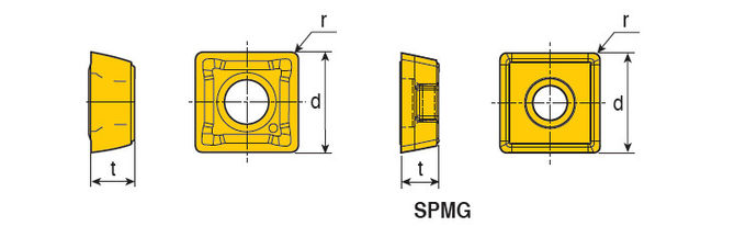 La perceuse indexable du carbure U de Tungeten insère la série de SPMG /14 SPMG05/06/08/09