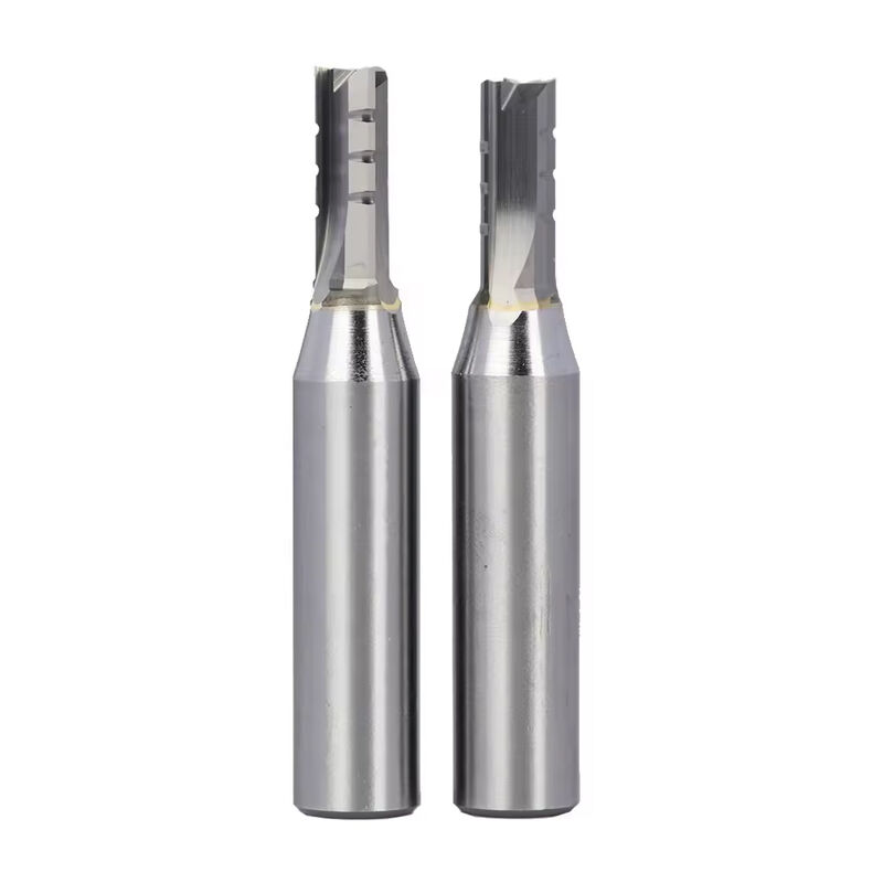 TCT à carbure solide Trois flûtes à extrémité droite Moulin de fraisage de coupe pour bois, routeur CNC