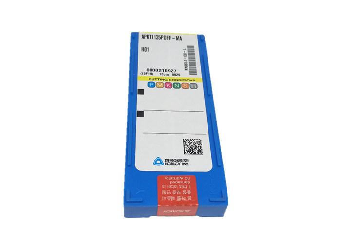 Insertions de carbure de KORLOY pour la couleur argentée en aluminium APKT1135PDFR-MA H01