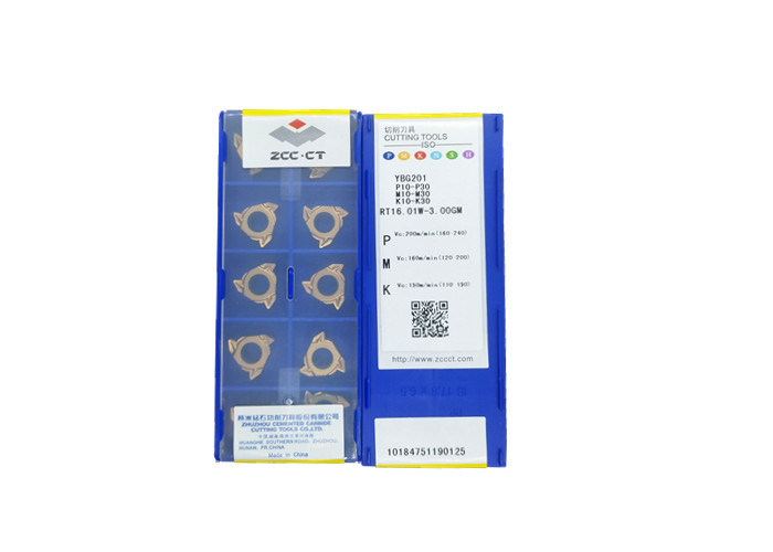 Carbure de tungstène original filetant les insertions RT16.01W-3.00GM YBG201 pour l'acier de usinage
